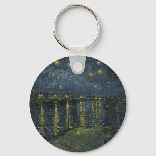 Starry Night Over the Rhône, Ölgemälde Van Gogh Schlüsselanhänger (Vorderseite)