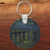 Starry Night Over the Rhône, Ölgemälde Van Gogh Schlüsselanhänger (Rückseite)