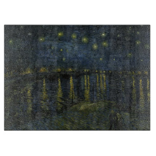 Starry Night Over the Rhône, Ölgemälde Van Gogh Schneidebrett