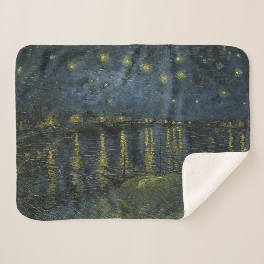 Starry Night Over the Rhône, Ölgemälde Van Gogh Sherpadecke (Vorderseite (Horizontal))