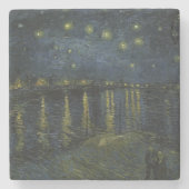 Starry Night Over the Rhône, Ölgemälde Van Gogh Steinuntersetzer (Vorderseite)
