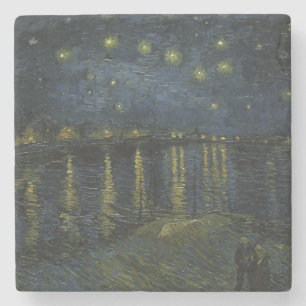 Starry Night Over the Rhône, Ölgemälde Van Gogh Steinuntersetzer