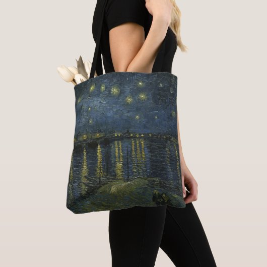 Starry Night Over the Rhône, Ölgemälde Van Gogh Tasche (Von Nahem)