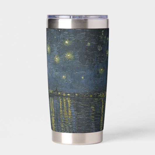 Starry Night Over the Rhône, Ölgemälde Van Gogh Thermobecher (Rückseite)