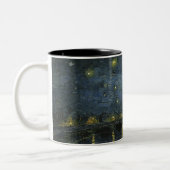 Starry Night Over the Rhône, Ölgemälde Van Gogh Zweifarbige Tasse (Links)
