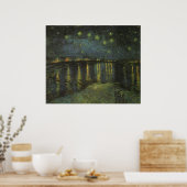 Starry Night Over the Rhone PostBeeinont Poster (Küche)
