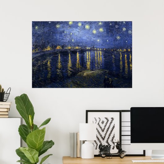 Starry Night Over the Rhone Poster (Heimbüro)