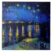 Starry Night Over the Rhone Van Gogh Fine Art Fliese (Vorderseite)