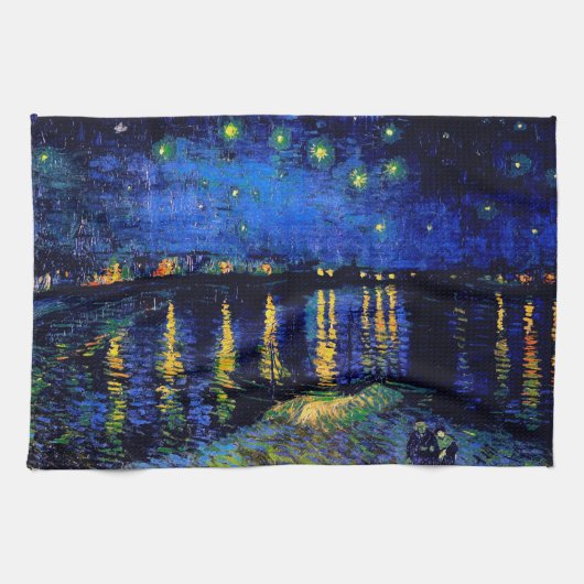 Starry Night Over the Rhone Van Gogh Fine Art Geschirrtuch (Horizontal)
