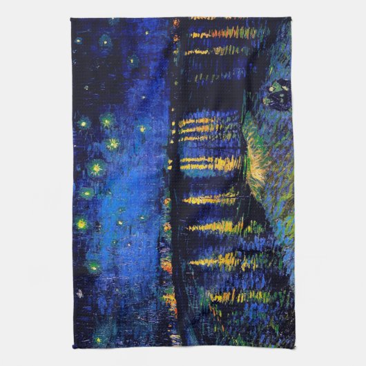 Starry Night Over the Rhone Van Gogh Fine Art Geschirrtuch (Vertikal)