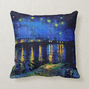 Starry Night Over the Rhone Van Gogh Fine Art Kissen
