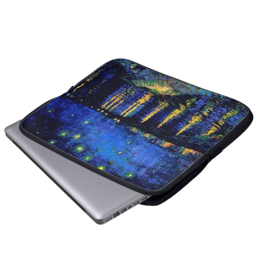 Starry Night Over the Rhone Van Gogh Fine Art Laptopschutzhülle (Vorne Knopf)