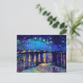 Starry Night Over the Rhone Van Gogh Fine Art Postkarte (Stehend Vorderseite)