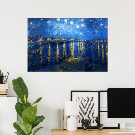 Starry Night Over the Rhone, Van Gogh Poster (Heimbüro)