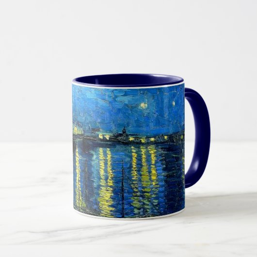 Starry Night Over the Rhone - Vincent Van Gogh Art Tasse (VorderseiteRechts)