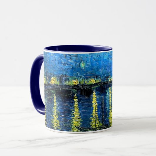 Starry Night Over the Rhone - Vincent Van Gogh Art Tasse (Vorderseite Links)