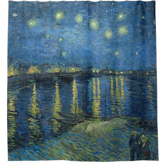 Starry Night Over the Rhone Vincent Van Gogh Duschvorhang (Vorderseite)