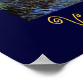 Starry Night Over the Rhone: Vincent van Gogh Poster (Ecke)