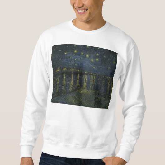 Starry Night Over the Rhone von Van Gogh Sweatshirt (Vorderseite)