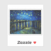 Starry Night Over the Rhone von Vincent Van Gogh Aufkleber (Blatt)