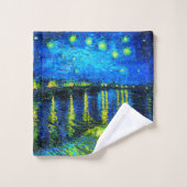 Starry Night Over the Rhone von Vincent Van Gogh Badhandtuch Set (Waschlappen)