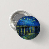 Starry Night Over the Rhone von Vincent Van Gogh Button (Vorne & Hinten)