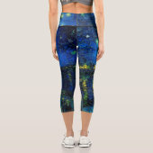 Starry Night Over the Rhone von Vincent Van Gogh Capri Leggings (Rückseite)