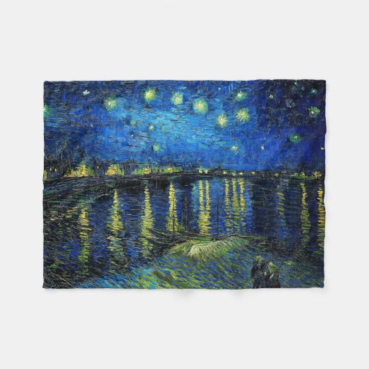 Starry Night Over the Rhone von Vincent Van Gogh Fleecedecke (Vorderseite (Horizontal))