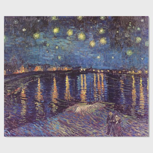 Starry Night Over the Rhone von Vincent van Gogh Geschenkpapier (Flach)