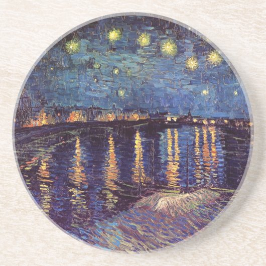Starry Night Over the Rhone von Vincent van Gogh Getränkeuntersetzer (Vorne)