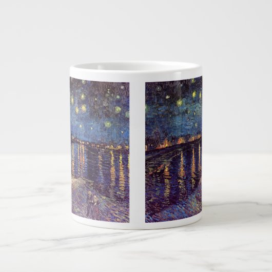 Starry Night Over the Rhone von Vincent van Gogh Jumbo-Tasse (Vorderseite)