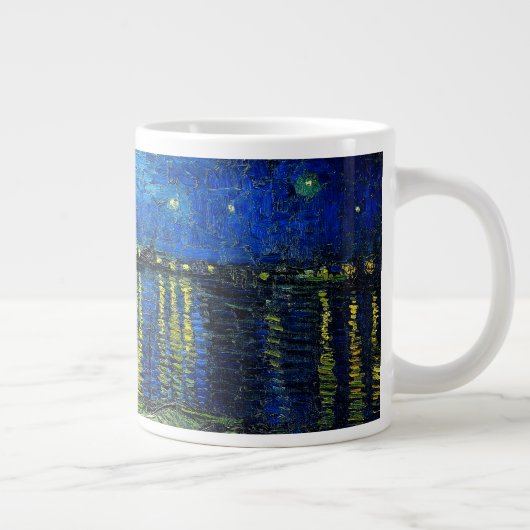 Starry Night Over the Rhone von Vincent Van Gogh Jumbo-Tasse (Rechts)
