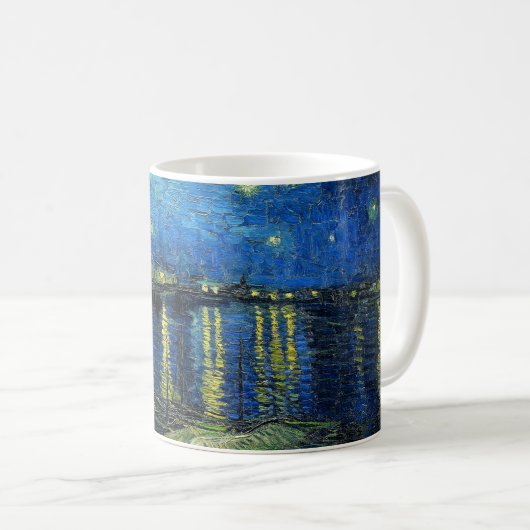 Starry Night Over the Rhone von Vincent Van Gogh Kaffeetasse (VorderseiteRechts)