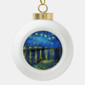 Starry Night Over the Rhone von Vincent Van Gogh Keramik Kugel-Ornament (Vorderseite)