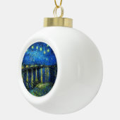 Starry Night Over the Rhone von Vincent Van Gogh Keramik Kugel-Ornament (Rechts)