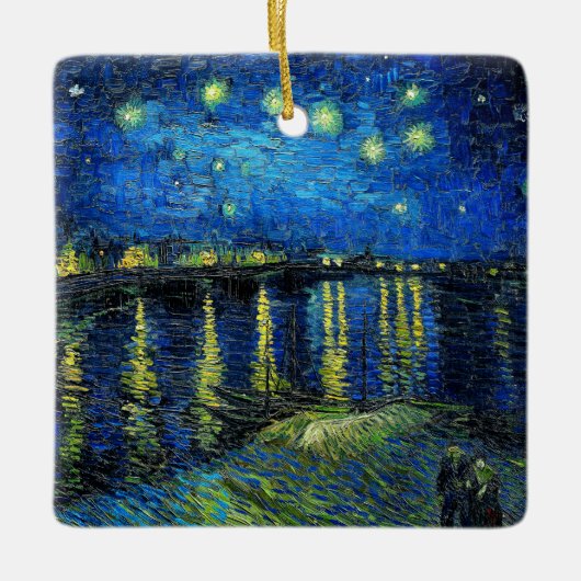 Starry Night Over the Rhone von Vincent Van Gogh Keramikornament (Vorderseite)