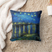 Starry Night Over the Rhone von Vincent Van Gogh Kissen (Decke)
