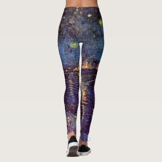 Starry Night Over the Rhone von Vincent van Gogh Leggings (Rückseite)