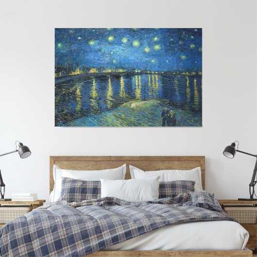 Starry Night Over the Rhone von Vincent van Gogh Leinwanddruck (Insitu (Schlafzimmer))