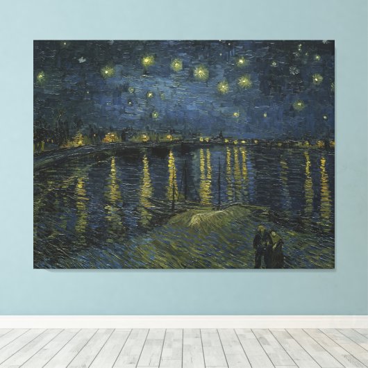 Starry Night Over the Rhone von Vincent Van Gogh Leinwanddruck (Insitu (Holzboden))