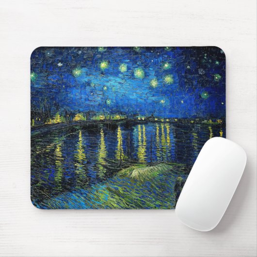 Starry Night Over the Rhone von Vincent Van Gogh Mousepad (Mit Mouse)