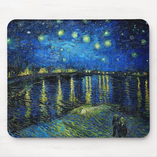 Starry Night Over the Rhone von Vincent Van Gogh Mousepad (Vorne)