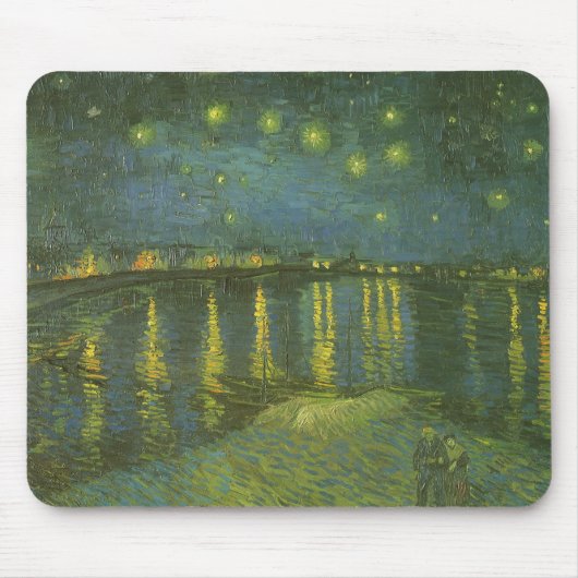 Starry Night Over the Rhone von Vincent van Gogh Mousepad (Vorne)