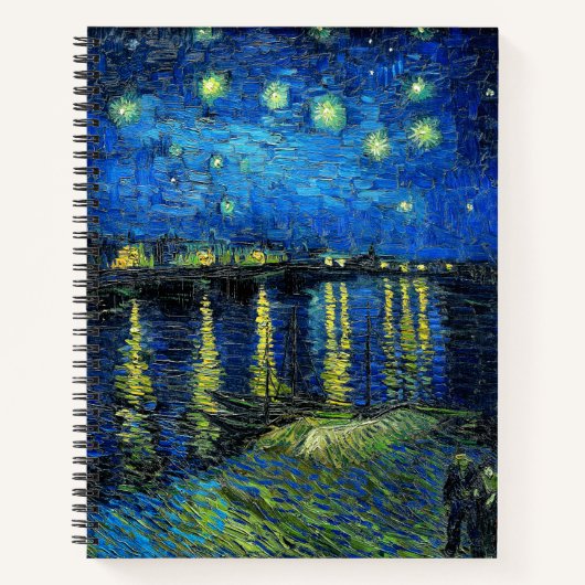 Starry Night Over the Rhone von Vincent Van Gogh Notizblock (Vorderseite)