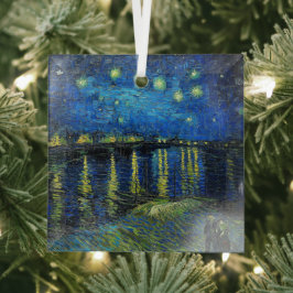 Starry Night Over the Rhone von Vincent Van Gogh Ornament Aus Glas