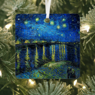 Starry Night Over the Rhone von Vincent Van Gogh Ornament Aus Metall
