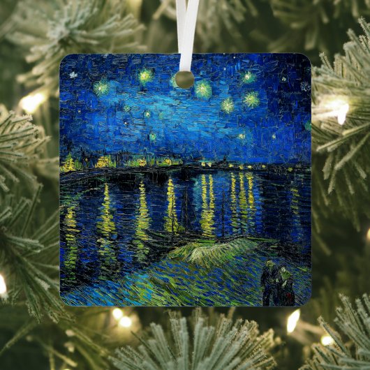 Starry Night Over the Rhone von Vincent Van Gogh Ornament Aus Metall (InSitu)
