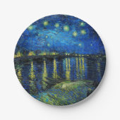 Starry Night Over the Rhone von Vincent Van Gogh Pappteller (Vorderseite)