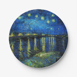 Starry Night Over the Rhone von Vincent Van Gogh Pappteller