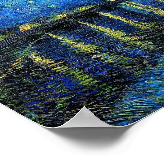 Starry Night Over the Rhone von Vincent Van Gogh Poster (Ecke)